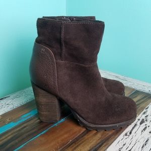 Sam Edelman brown chunky leather franklin boots size 8.5